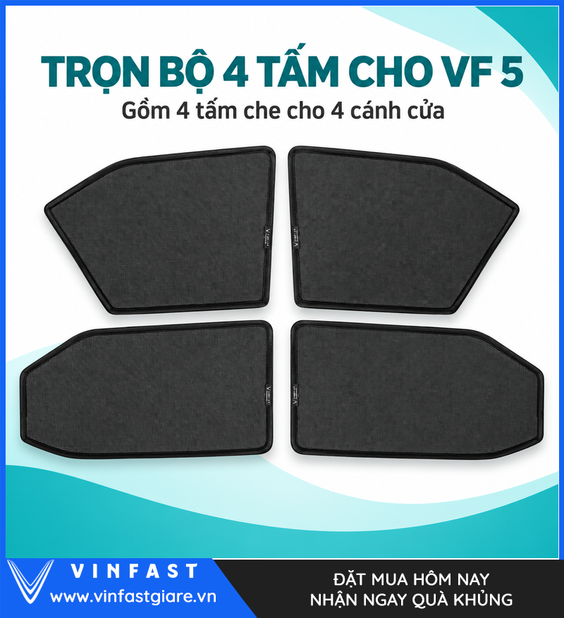 Bộ bốn tấm che nắng cửa VinFast VF 5