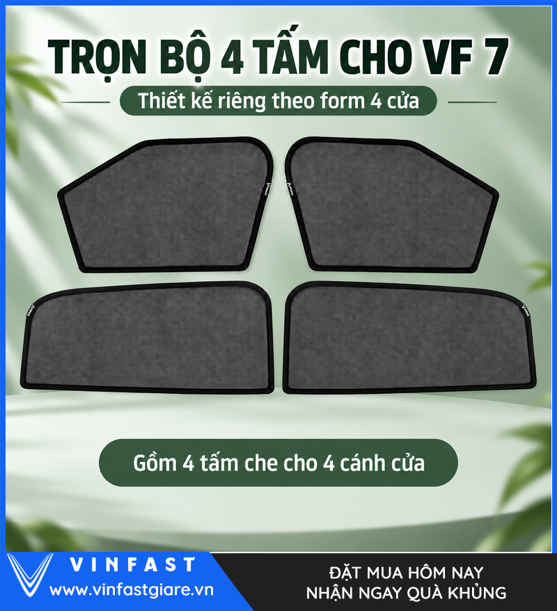 Bộ bốn tấm che nắng cửa VinFast VF 7