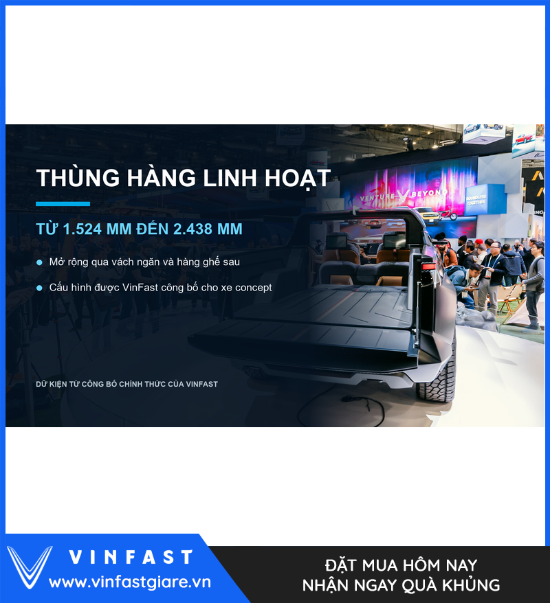 Thùng hàng linh hoạt của VinFast VF Wild Concept