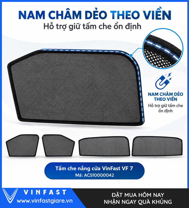 Cơ chế viền nam châm của tấm che nắng VF 7