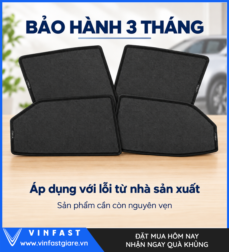 Thông tin bảo hành ba tháng cho tấm che nắng VF 5