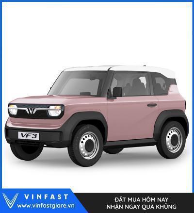 Vinfast VF3 Màu Hồng Phấn Giá Lăn Bánh Thông Số Tính Năng