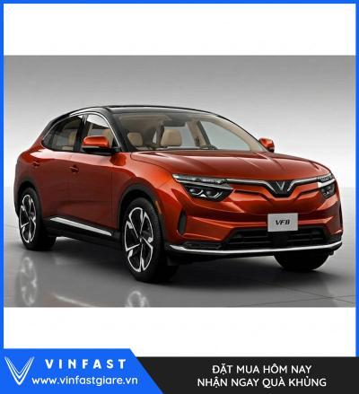 Vinfast VF8 2026 Màu Cam Nóc Đen Thế Hệ Mới Bảng Giá Lăn Bánh Khuyến Mại