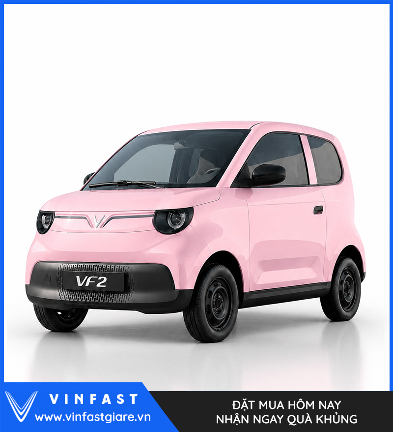VinFast VF 2 Rose Pink nhìn chéo phía trước