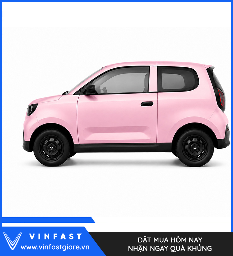 Thân xe VinFast VF 2 Rose Pink nhìn ngang