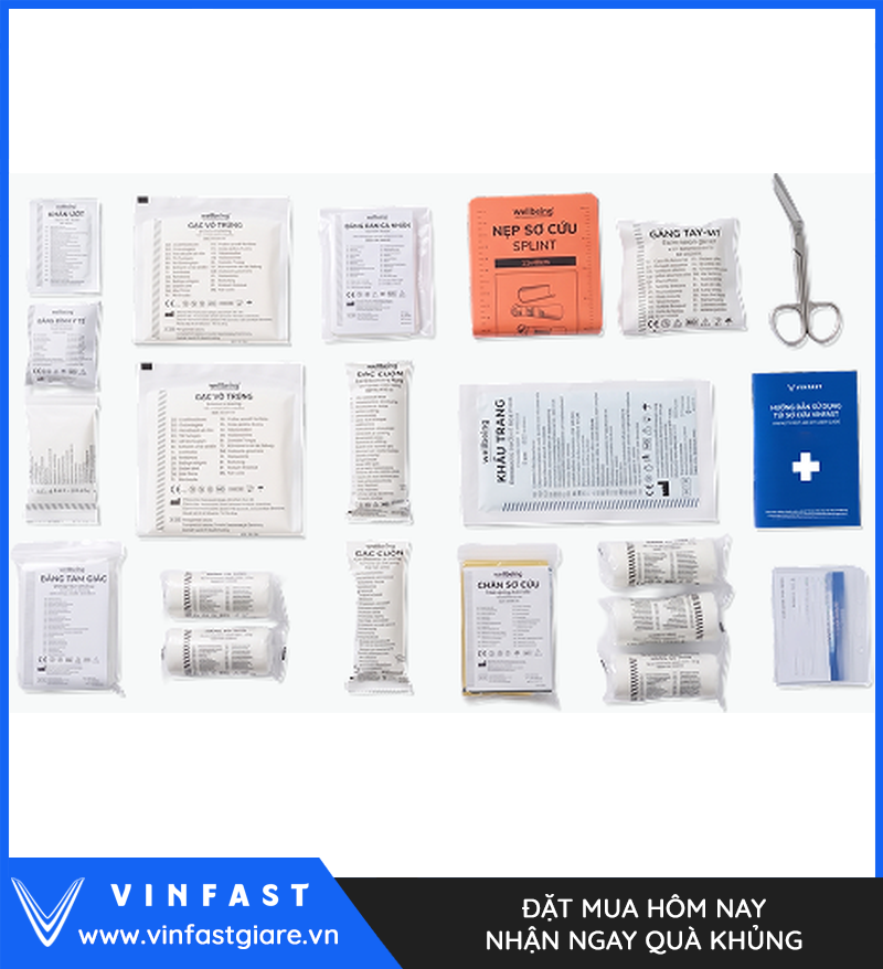 Toàn bộ 41 sản phẩm trong bộ sơ cứu VinFast