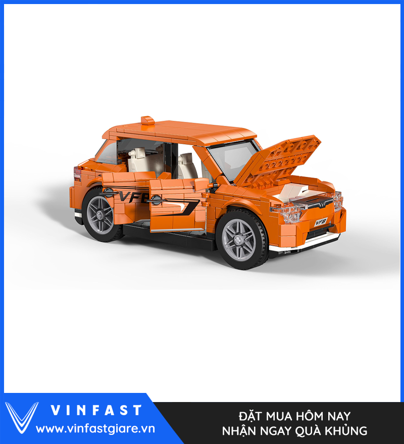 Mô hình VF 8 với các chi tiết mở