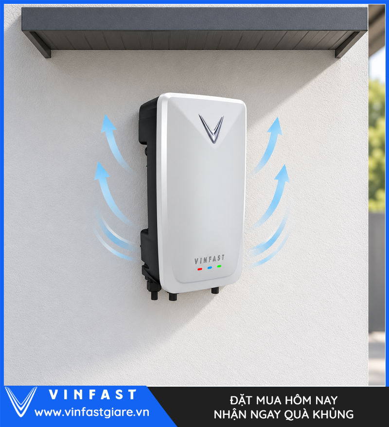 Minh họa không gian thông thoáng quanh sạc tại nhà VinFast 3 kW