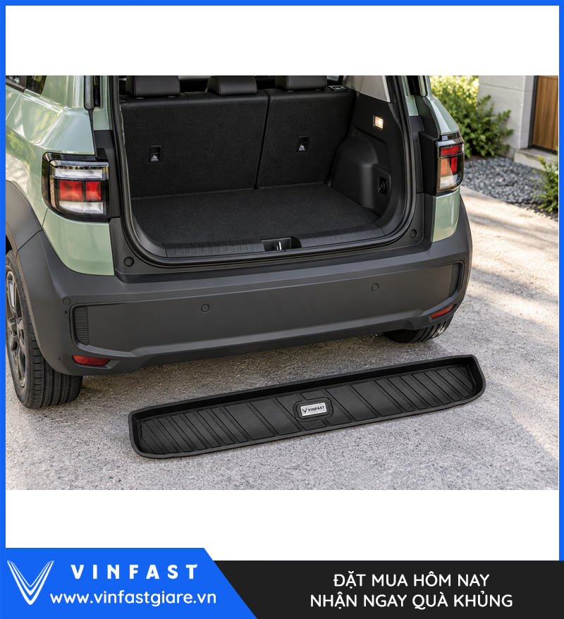Tháo thảm cốp VF 3 trước khi lắp lại