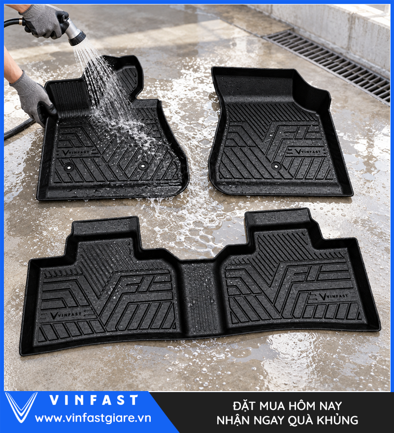 Xả rửa thảm sàn nhựa 3D VinFast VF 6