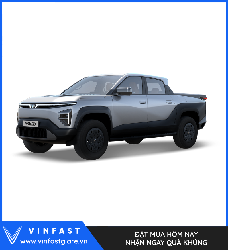 VinFast VF Wild màu xám Stealth Gray nhìn từ góc trước