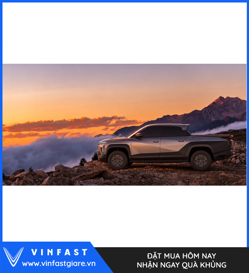 Thân xe VF Wild xám Stealth Gray với thùng hàng phía sau