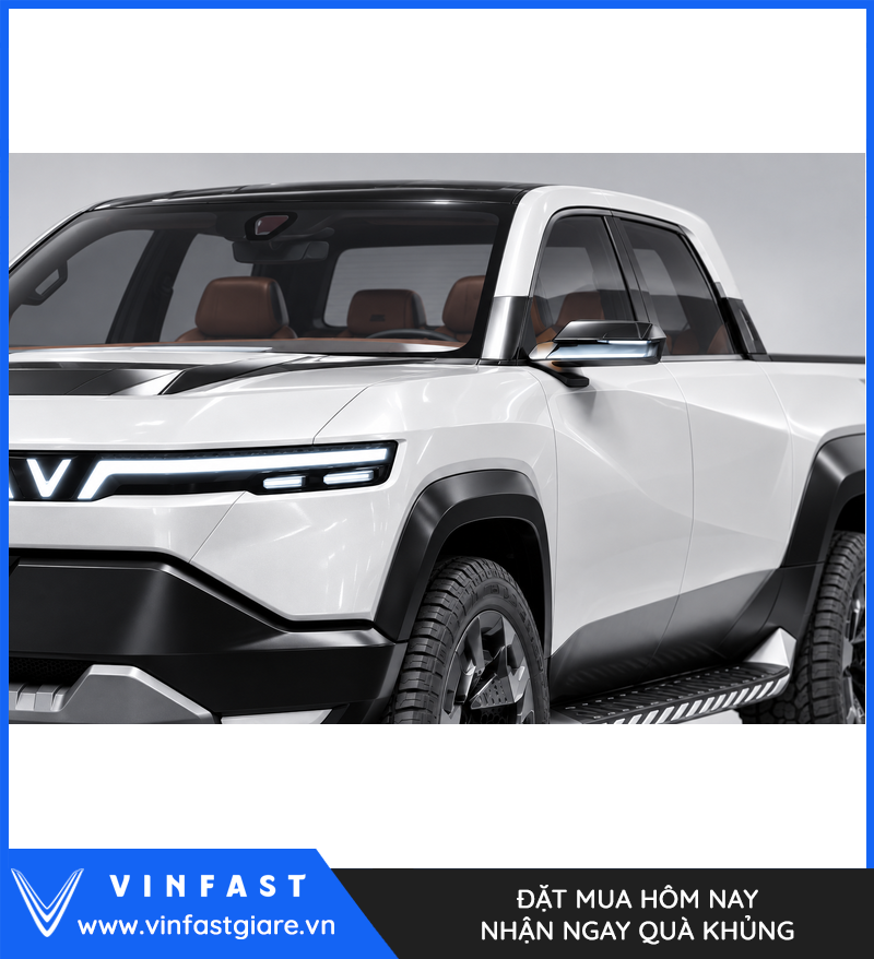 Ảnh thiết kế cụm gương điện tử trên VF Wild màu trắng