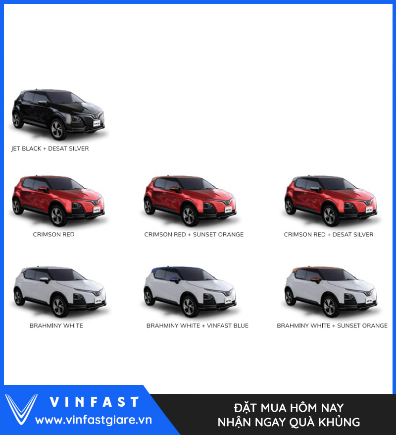 Màu xe Vinfast VF5