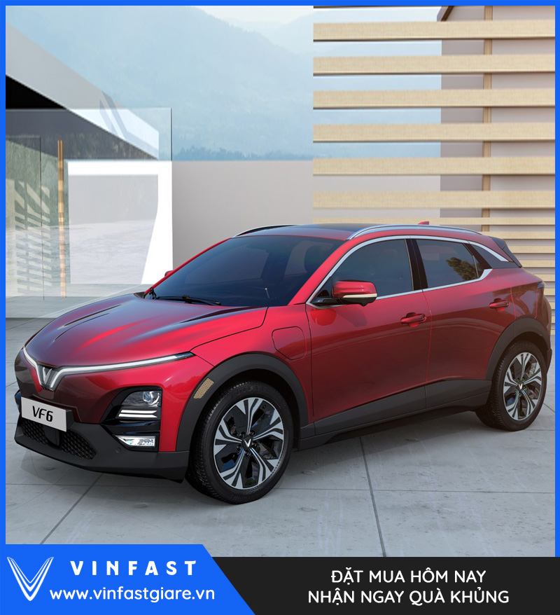 Vinfast VF6 plus màu đỏ
