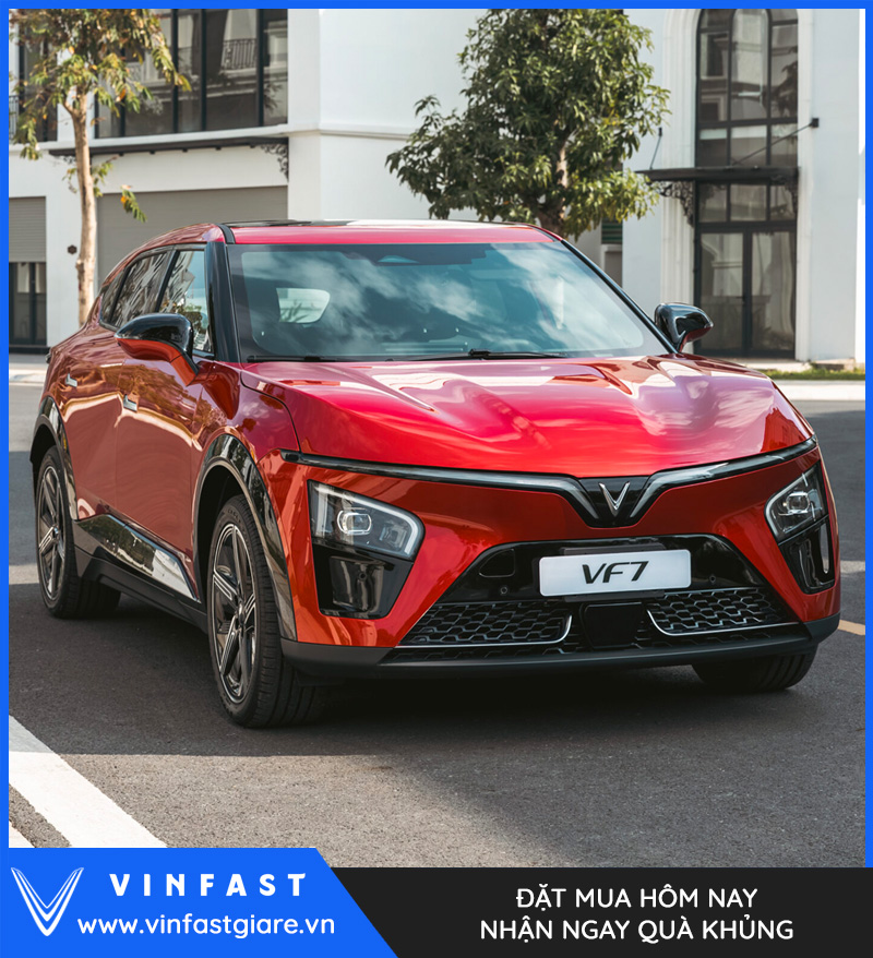 Vinfast VF 7 Plus màu đỏ