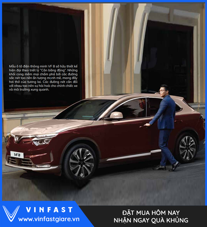 Vinfast VF 8 Lux Plus Đỏ Đậm Nóc Đồng