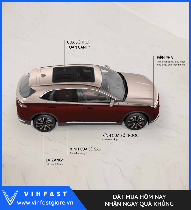 Vinfast VF 8 Lux Plus Đỏ Đậm Nóc Đồng