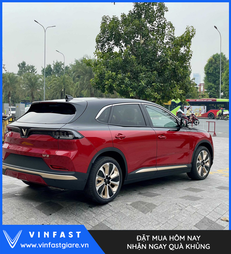 VF8 Lux Plus Màu Đỏ Nóc Đen
