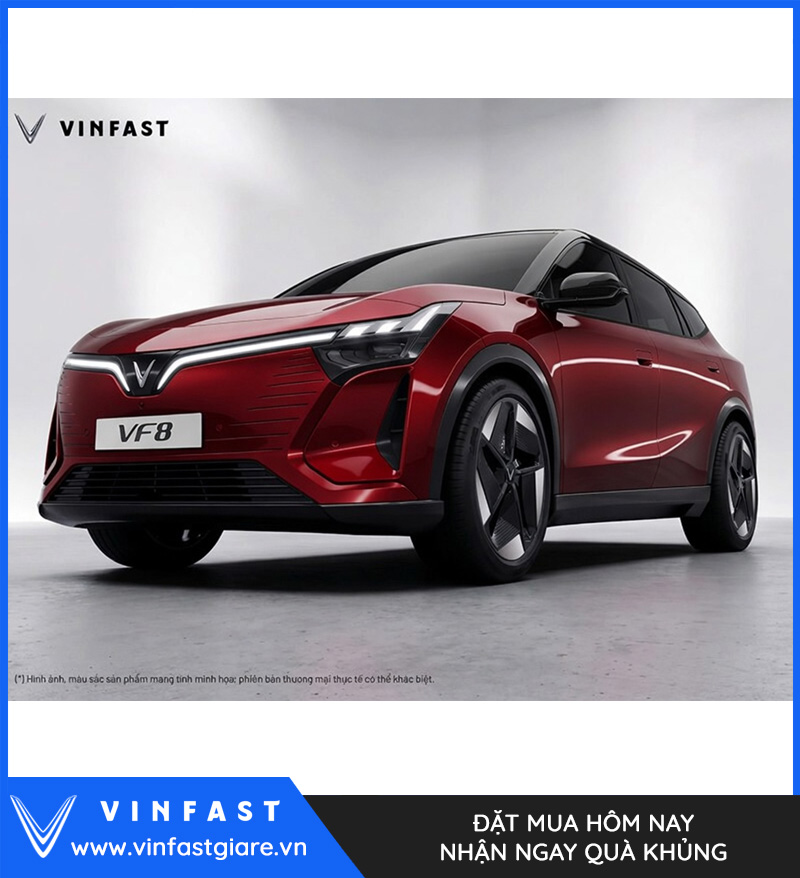 Vinfast VF8 2026 Màu Đỏ Nóc Đen Thế Hệ Mới Bảng Giá Lăn Bánh Khuyến Mại