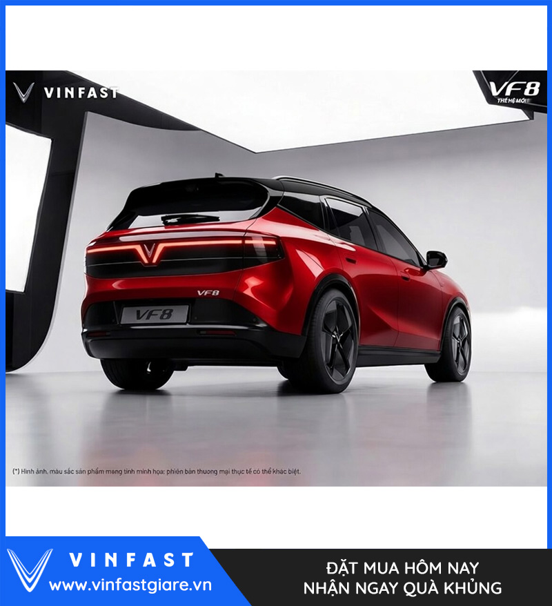 Vinfast VF8 2026 Màu Đỏ Nóc Đen Thế Hệ Mới Bảng Giá Lăn Bánh Khuyến Mại