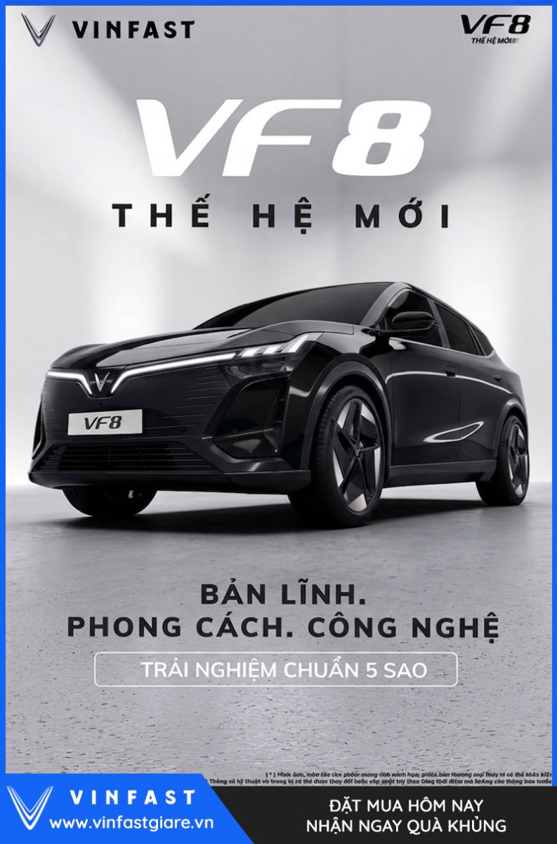 Vinfast VF8 2026 Màu Đen Thế Hệ Mới Bảng Giá Lăn Bánh Khuyến Mại