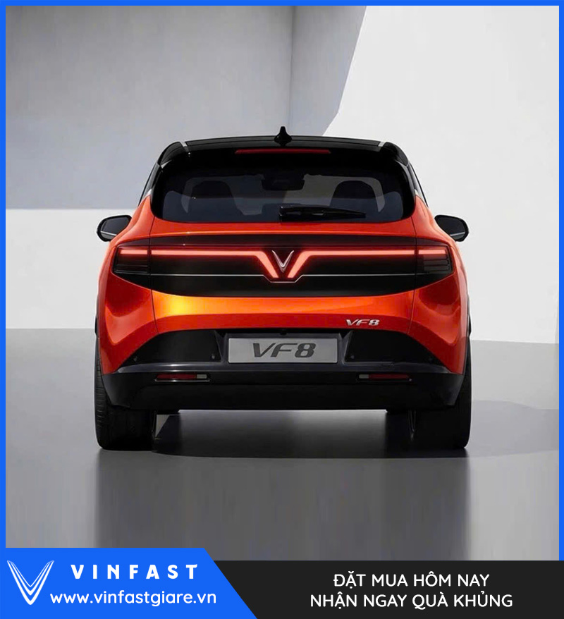 Vinfast VF8 2026 Màu Cam Nóc Đen Thế Hệ Mới Bảng Giá Lăn Bánh Khuyến Mại
