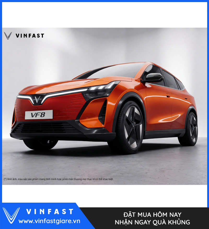 Vinfast VF8 2026 Màu Cam Thế Hệ Mới Bảng Giá Lăn Bánh Khuyến Mại