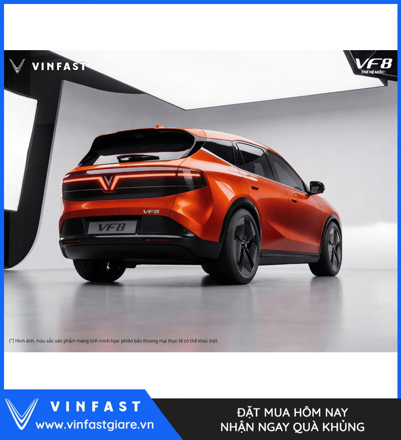 Vinfast VF8 2026 Màu Cam Thế Hệ Mới Bảng Giá Lăn Bánh Khuyến Mại