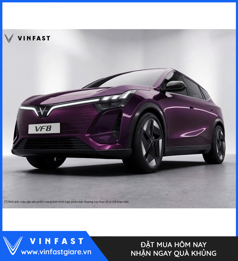 Vinfast VF8 2026 Màu Tím Thế Hệ Mới Bảng Giá Lăn Bánh Khuyến Mại