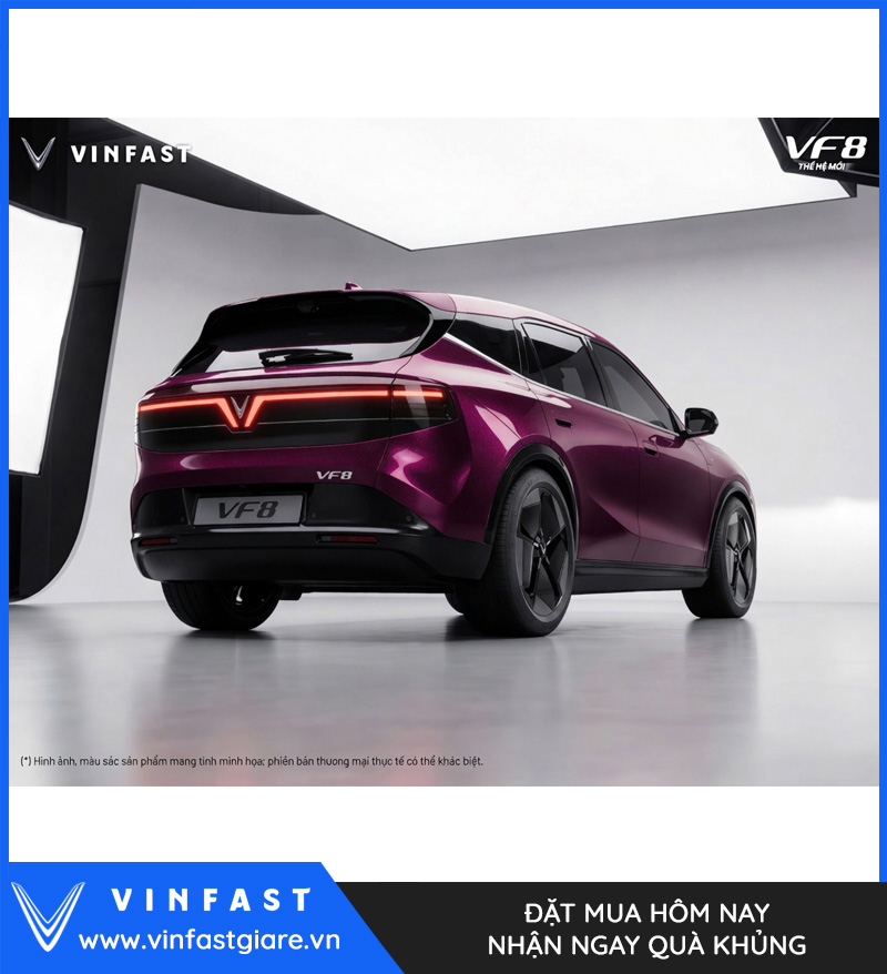 Vinfast VF8 2026 Màu Tím Thế Hệ Mới Bảng Giá Lăn Bánh Khuyến Mại