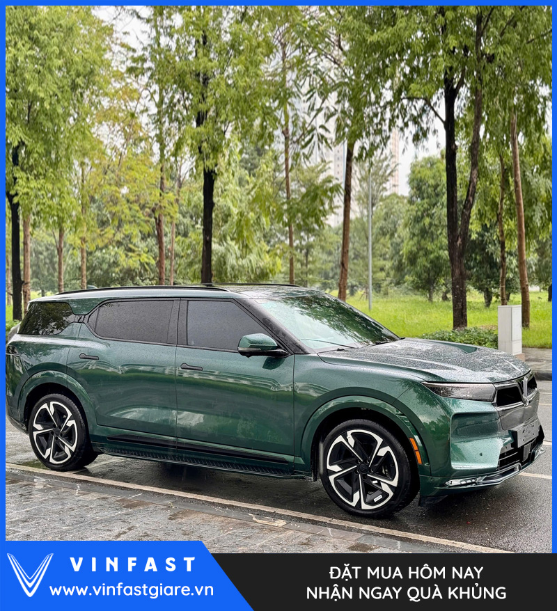 Vinfast VF9 Plus màu xanh rêu