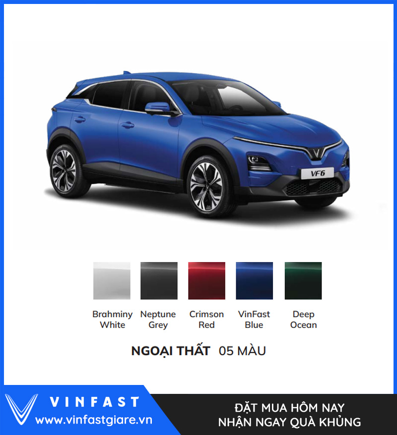 Các màu ngoại thất của Vinfast VF6