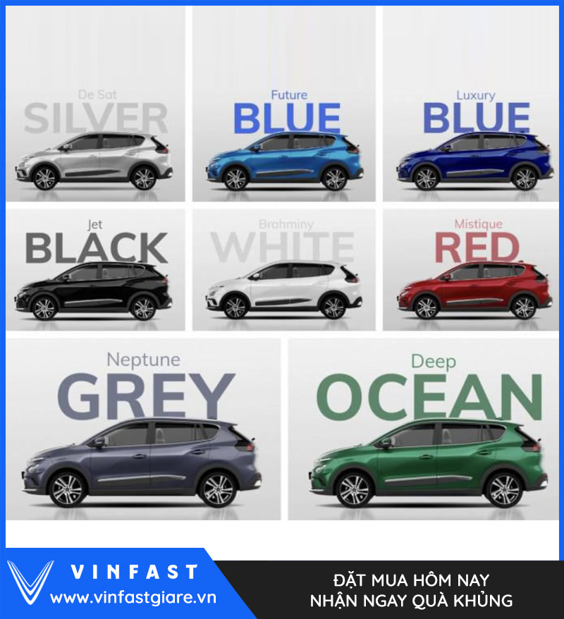 Bảng màu xe điện Vinfast VF8